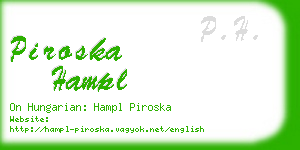 piroska hampl business card